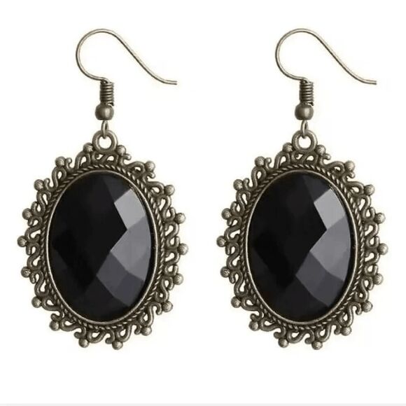 3PCS Gothic Victorian Vintage Retro Halloween Costume Black Accessories Set NEW - Picture 4 of 16